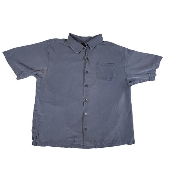 Tommy Bahama Shirt - Men's XL Short Sleeve Button Down Blue - Picture 1 of 7